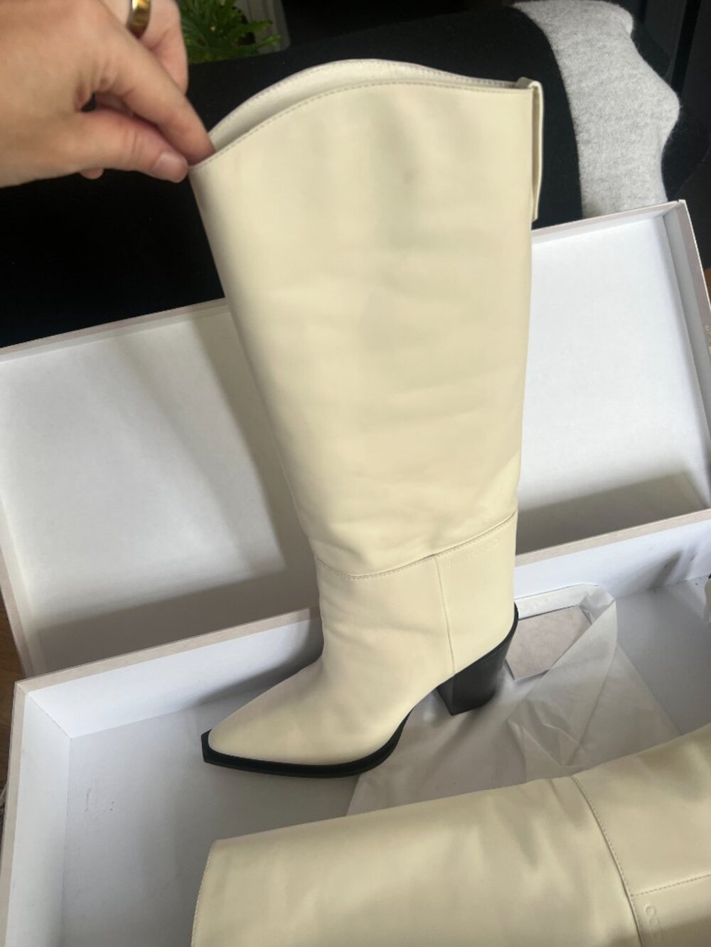 Jimmy Choo Cece Tall Boots - 80mm heel, 8.5 - Never Worn - Picture 5 of 16